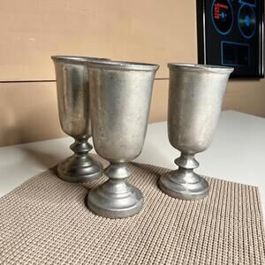 Vintage Pewter Goblet. Tavern RWP USA Barware. Wilton Collection Wine / Water